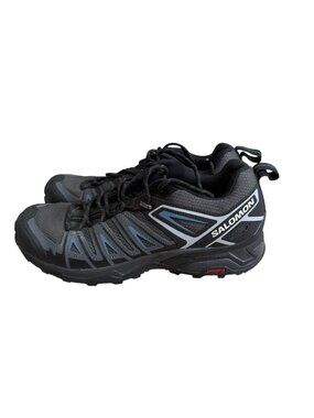 SALOMON Men’s Black Silver Sneakers Size 8.5